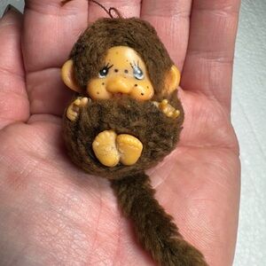 Tiny Vintage Monchhichi Mini Plush Monkey Doll -Sekiguchi 1970s/80s Retro